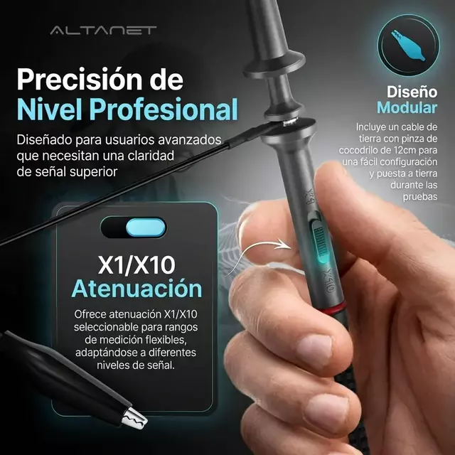 Punta de Osciloscopio Hantek PP-150 X1 X10 100MHz