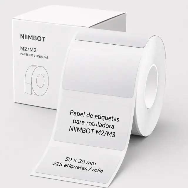 Etiquetas NIIMBOT M2 M3 50x30mm Rollo Transferencia Térmica