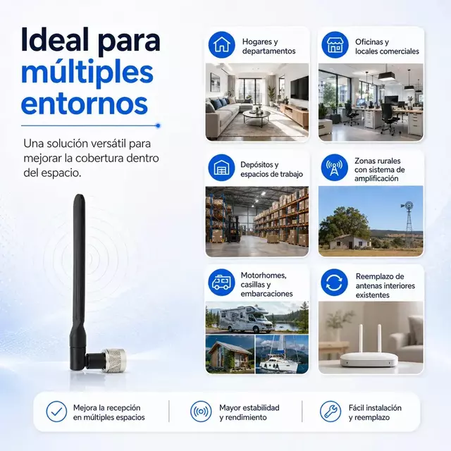 Antena Whip para Amplificador 3 dBi 700-2700 MHz 4G AltaNet