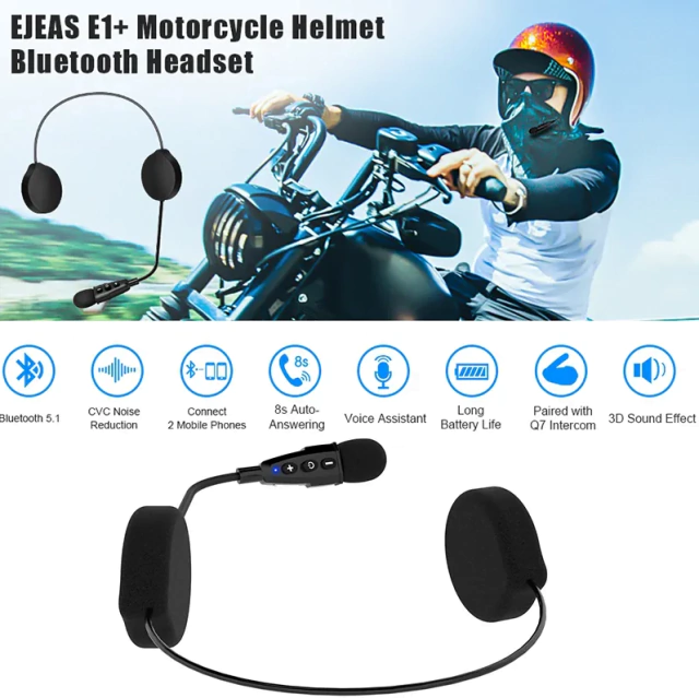 Auricular con Micrófono Bluetooth Casco Moto EJEAS E1+