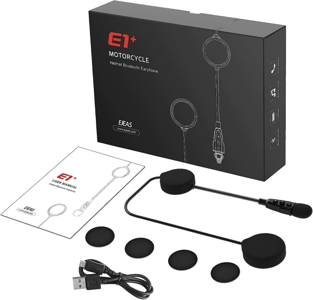 Auricular con Micrófono Bluetooth Casco Moto EJEAS E1+