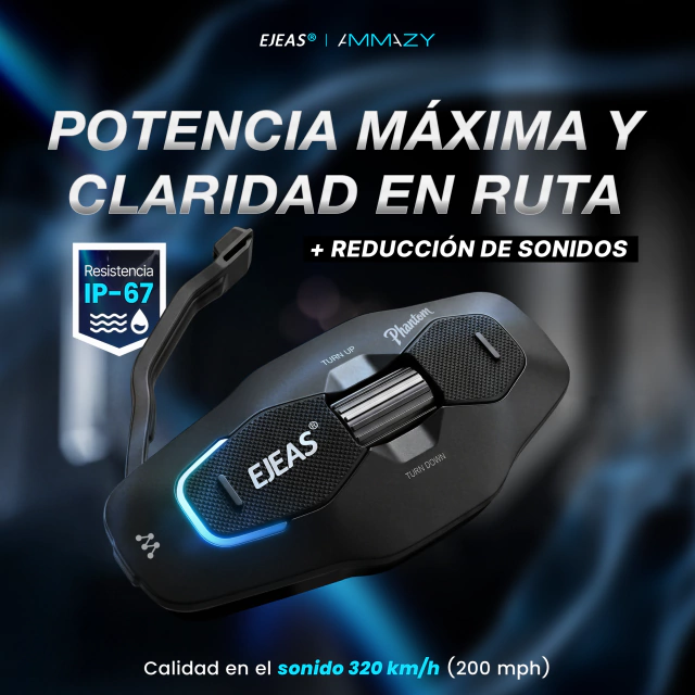 Intercomunicador EJEAS x10 Phantom Moto 10 Personas
