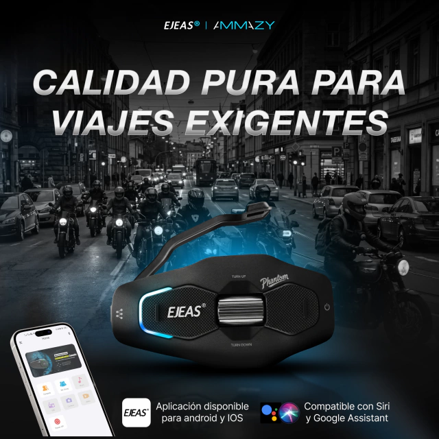 Intercomunicador EJEAS x10 Phantom Moto 10 Personas
