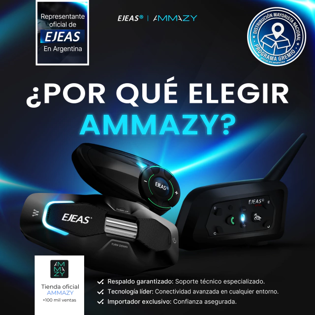 Intercomunicador EJEAS x10 Phantom Moto 10 Personas