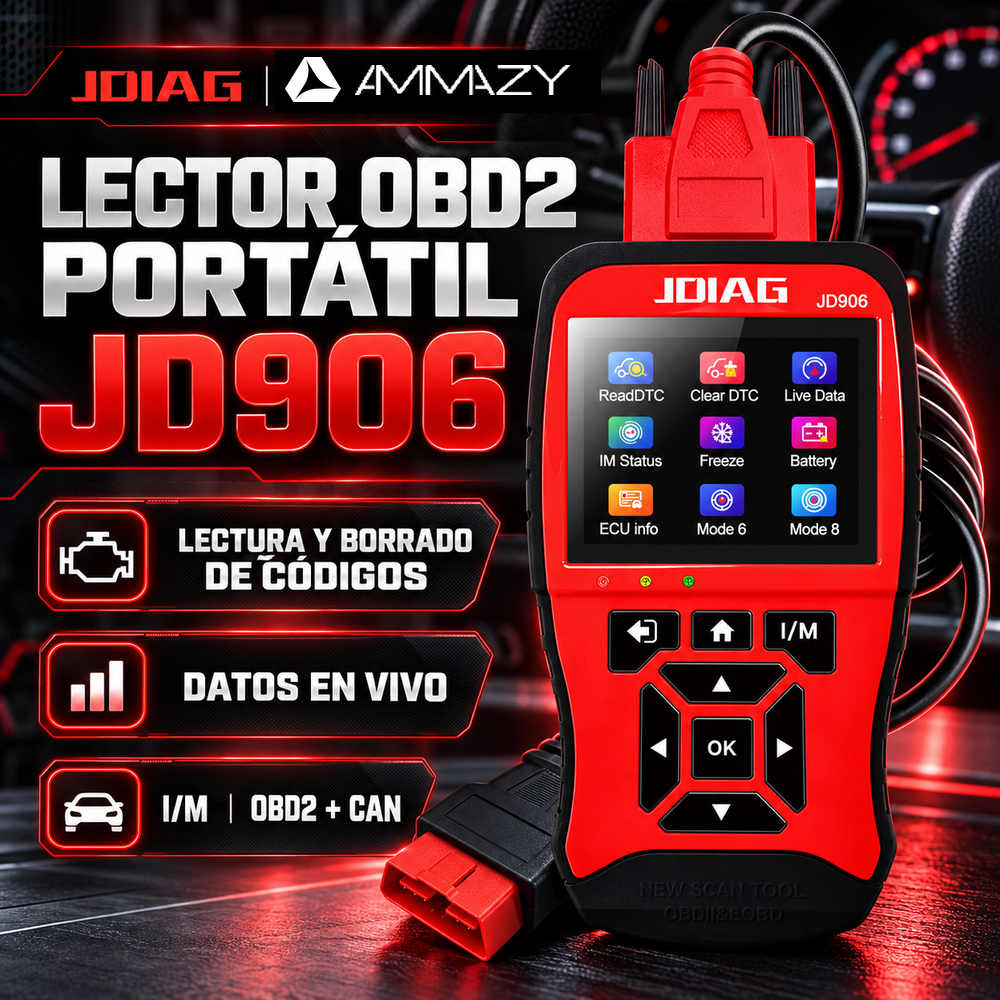 Lector OBD2 Portátil Para Autos JDIAG JD906