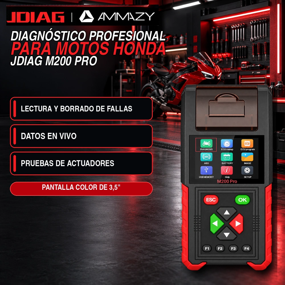 Scanner JDIAG M200 Pro Para Motos Honda