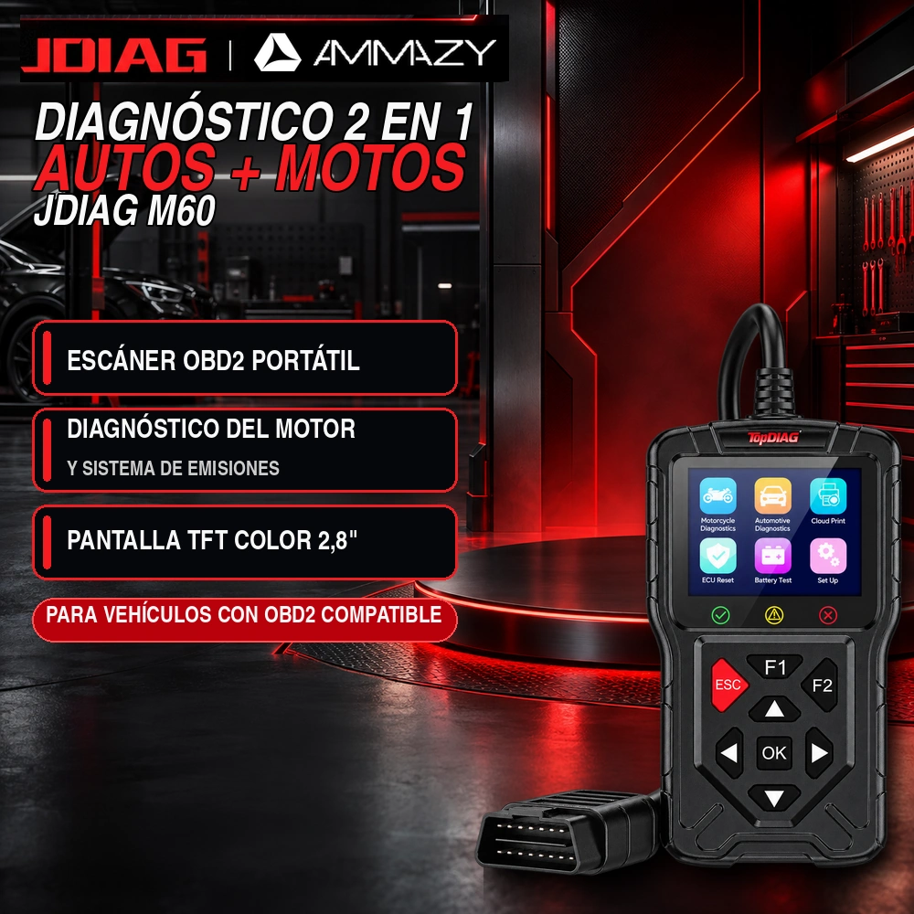 Scanner OBD2 JDIAG M60 Para Autos Y Motos