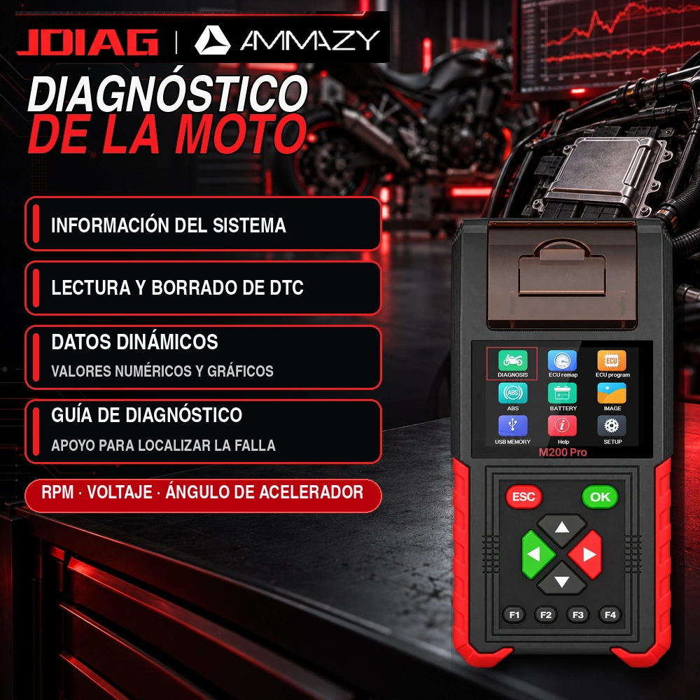 Scanner JDIAG M200 Pro Para Motos Honda