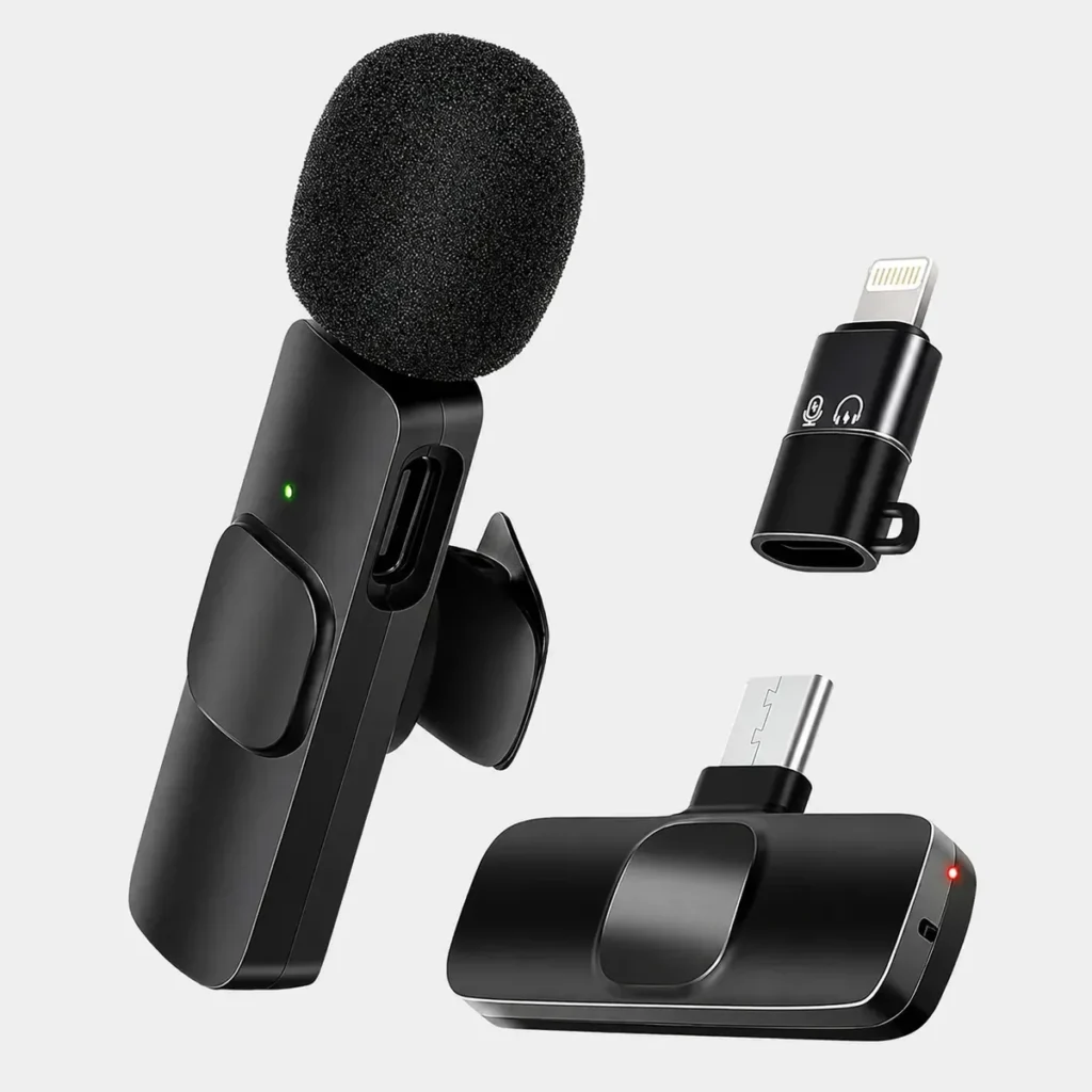 Microfono Inalambrico Corbatero Usb Tipo C + Lightning 2en1 Altanet K9