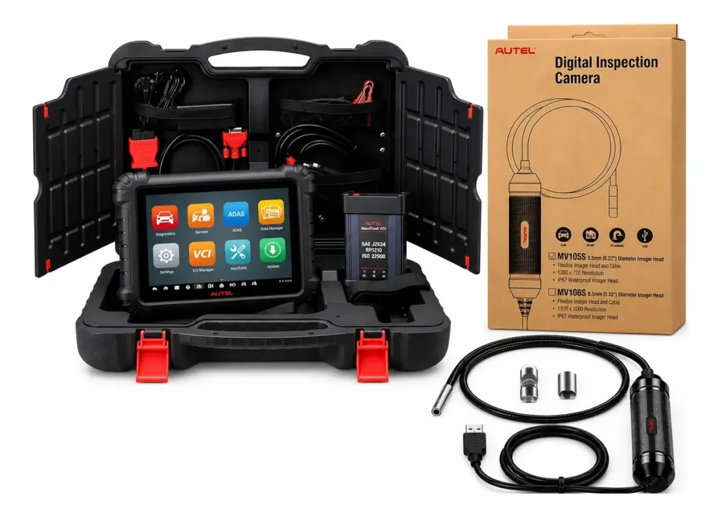 Scanner Autel Maxisys Ms908s3 Fuente + Videoscopio Mv105s