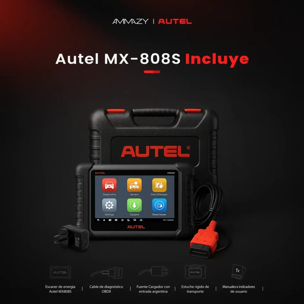 Scanner Autel Maxicheck Mx808s Fuente + Videoscopio Mv105s