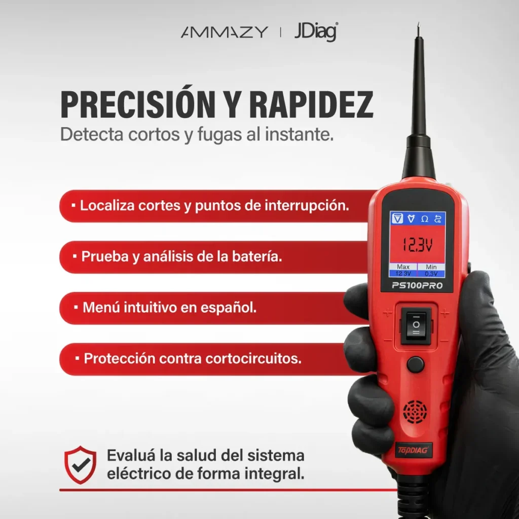 Kit Scanner Motos Jdiag M100 Pro Tester Eléctrico Ps100 Pro