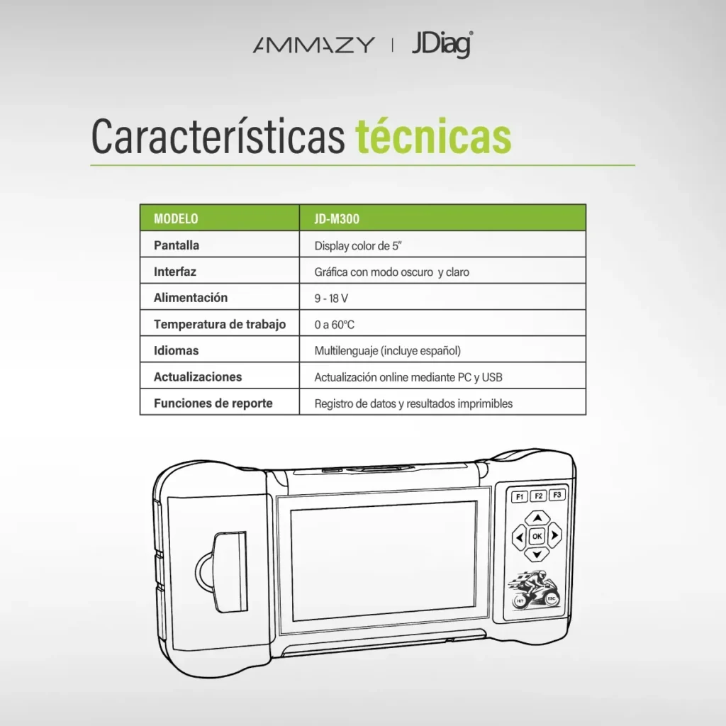 Combo Scanner Motos Jdiag M300 + Tester Circuitos P60