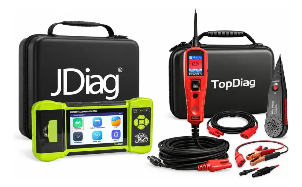 Combo Scanner Motos Jdiag M300 + Tester Eléctrico Ps100 Pro