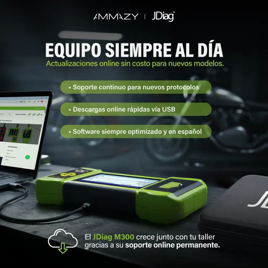 Combo Scanner Motos Jdiag M300 + Tester Eléctrico Ps100 Pro