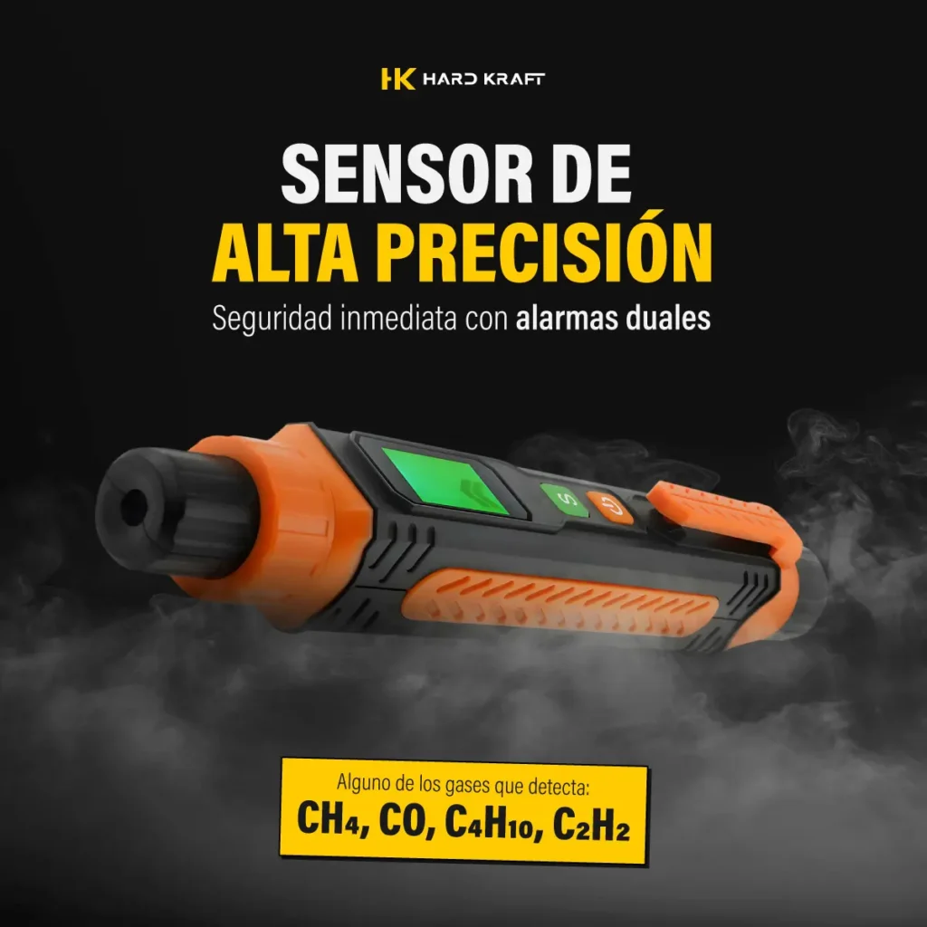 Detector de Fugas de Gas HARDKRAFT HK-50A Naranja