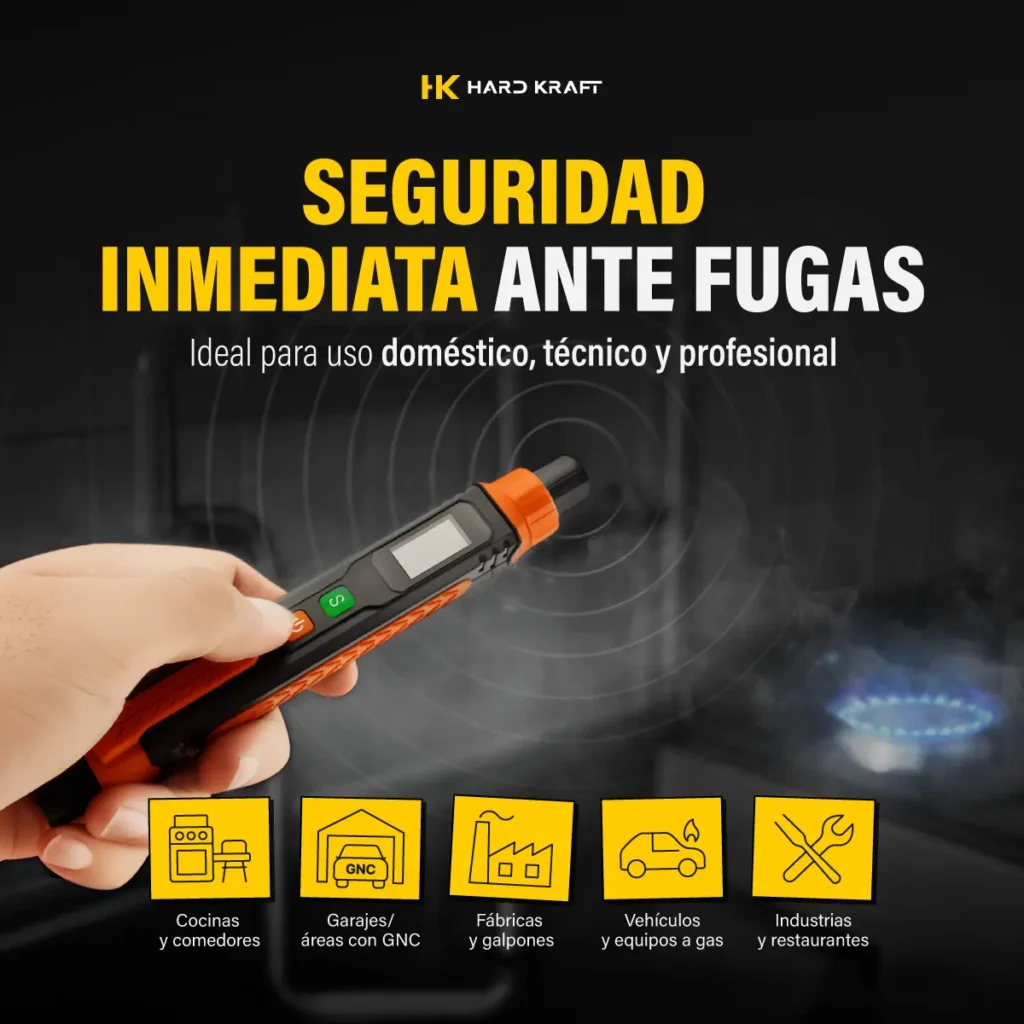 Detector de Fugas de Gas HARDKRAFT HK-50A Naranja