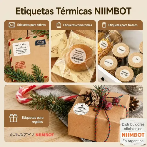 Rollo Etiquetas Térmicas Niimbot 40x70mm Blanco B1 B21 B31 Blanco