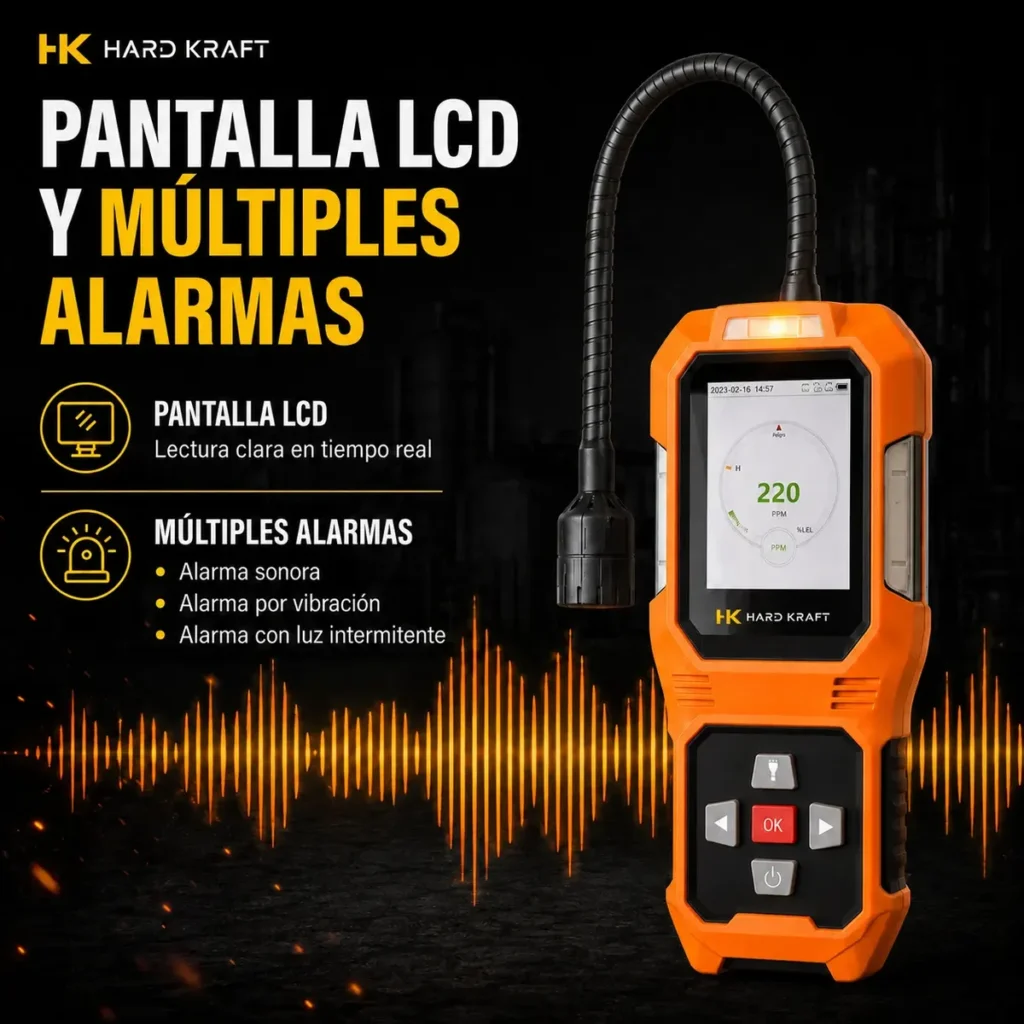 Detector De Fugas De Gas Profesional Hardkraft Hkg-300