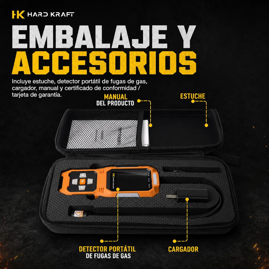Detector De Fugas De Gas Profesional Hardkraft Hkg-300