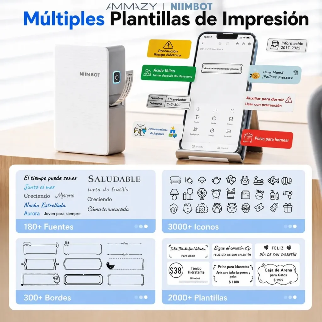 Rotuladora Niimbot N1 Transferencia Térmica Bluetooth Blanco