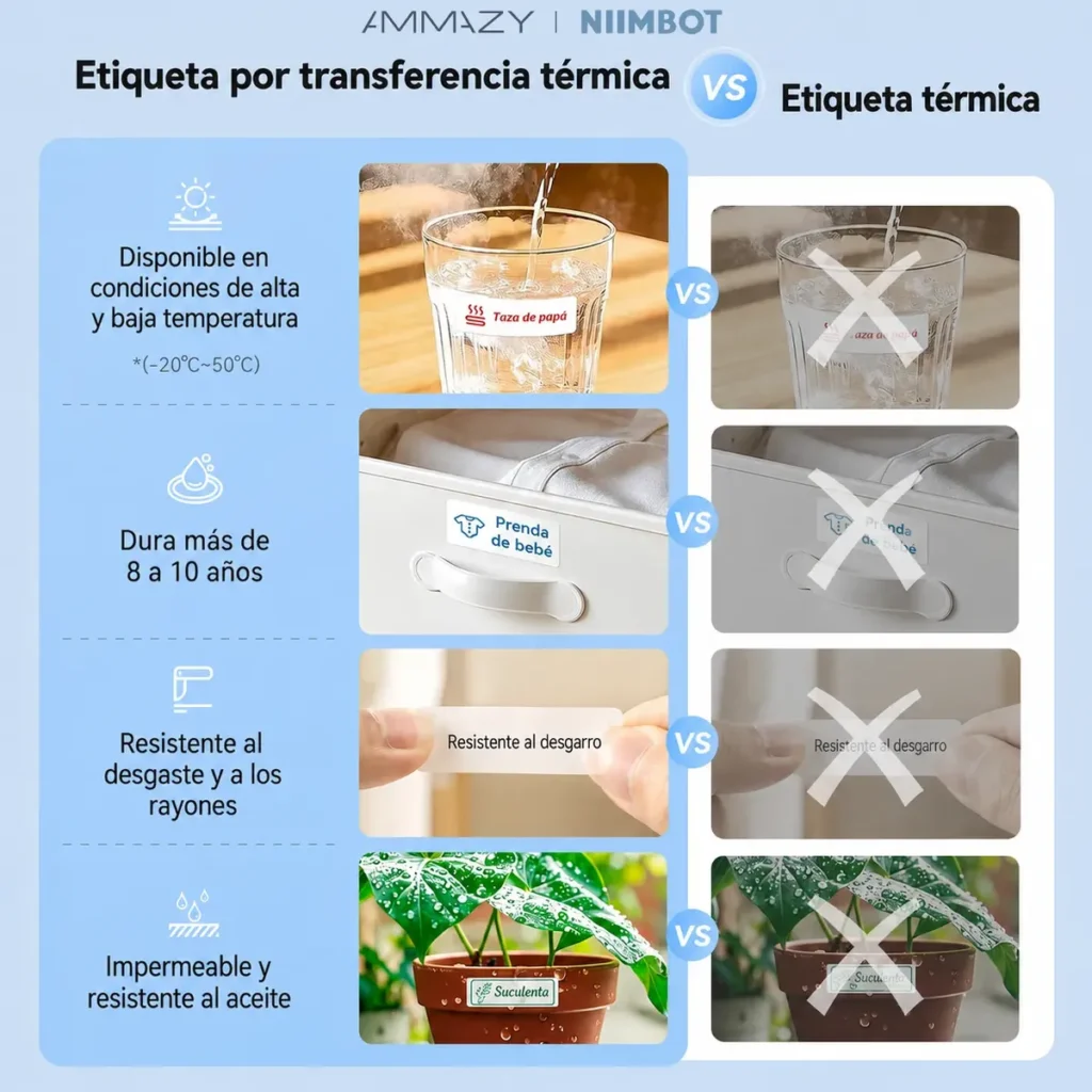 Rotuladora Niimbot N1 Transferencia Térmica Bluetooth Blanco