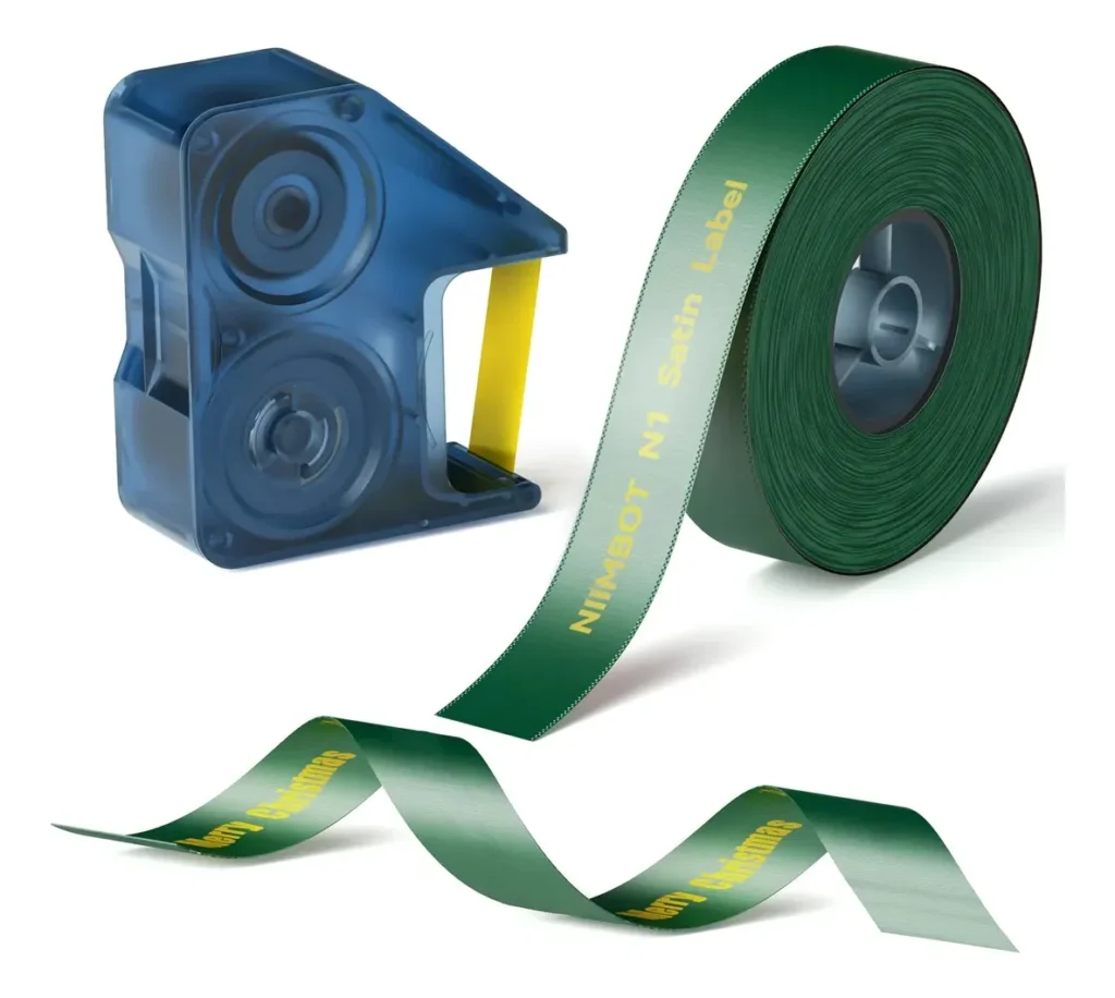 Ribbon Dorado 5m Niimbot N1 Verde Oro Sobre Verde