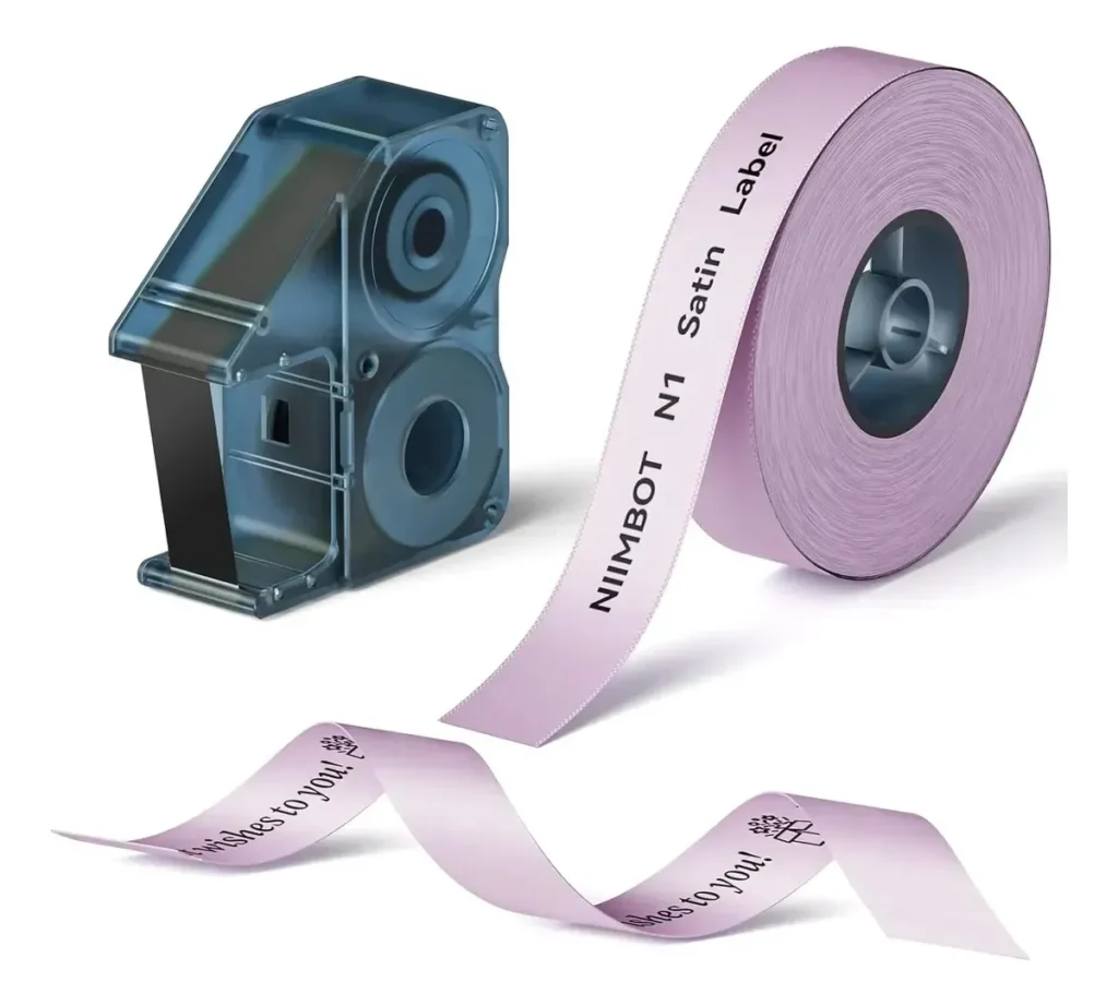 Combo Ribbon Negro Cinta Púrpura 5m Niimbot N1