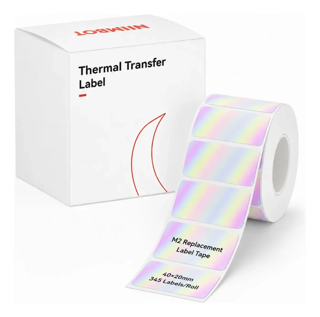 Etiquetas Niimbot 40x20mm Holograma Térmica Laser Silver