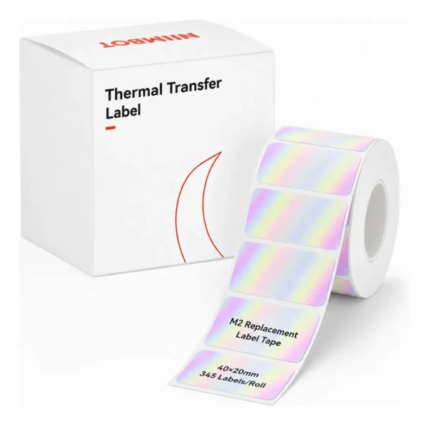 Etiquetas Niimbot 40x20mm Holograma Térmica Laser Silver