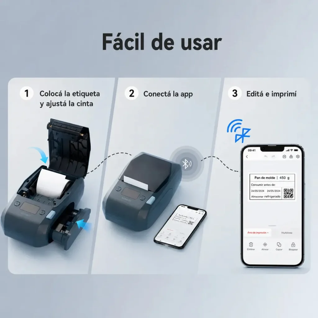 Etiquetas Niimbot 40x20mm Holograma Térmica Laser Silver