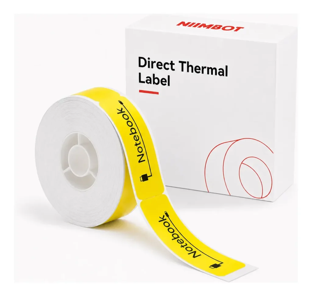 Rollo Etiquetas Niimbot D110 12x74mm Para Cable Amarillo Amarillo