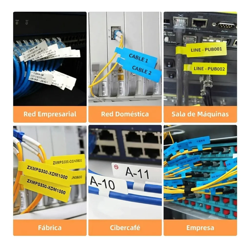 Rollo Etiquetas Niimbot D110 12x74mm Para Cable Amarillo Amarillo