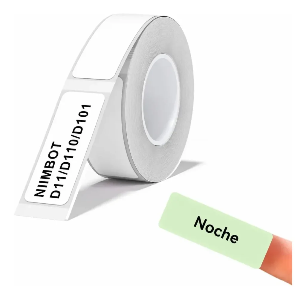 Rollo Etiquetas Niimbot 13x35mm Luminosas Oscuridad B1 B21 Fluorescente