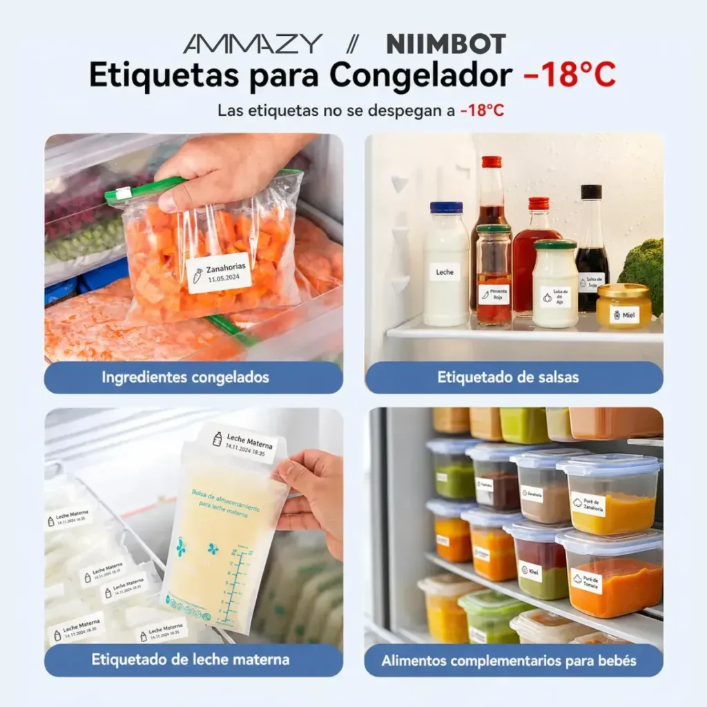 Rollo Etiquetas Niimbot Para Freezer 50x30mm Blanco B1 B21