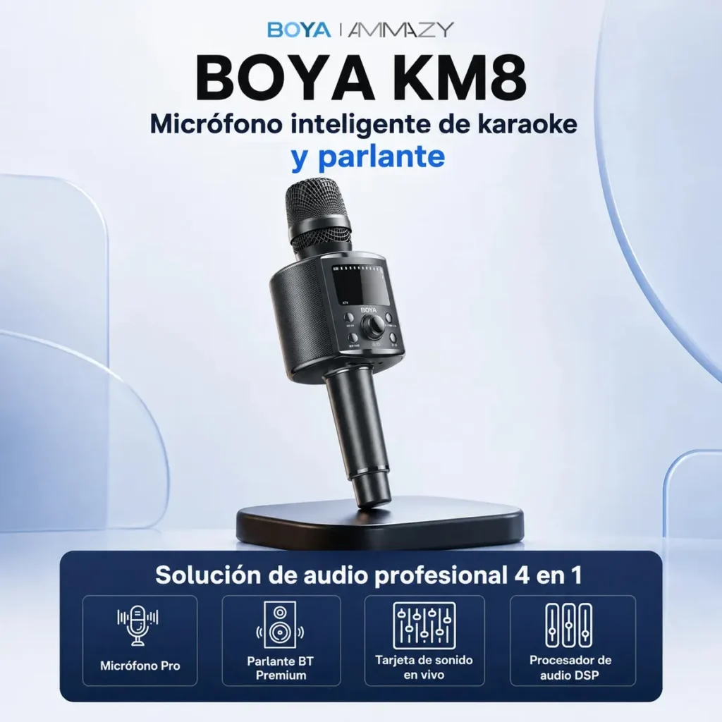 Microfono Inalambrico Portatil Boya Km8 Karaoke Parlante
