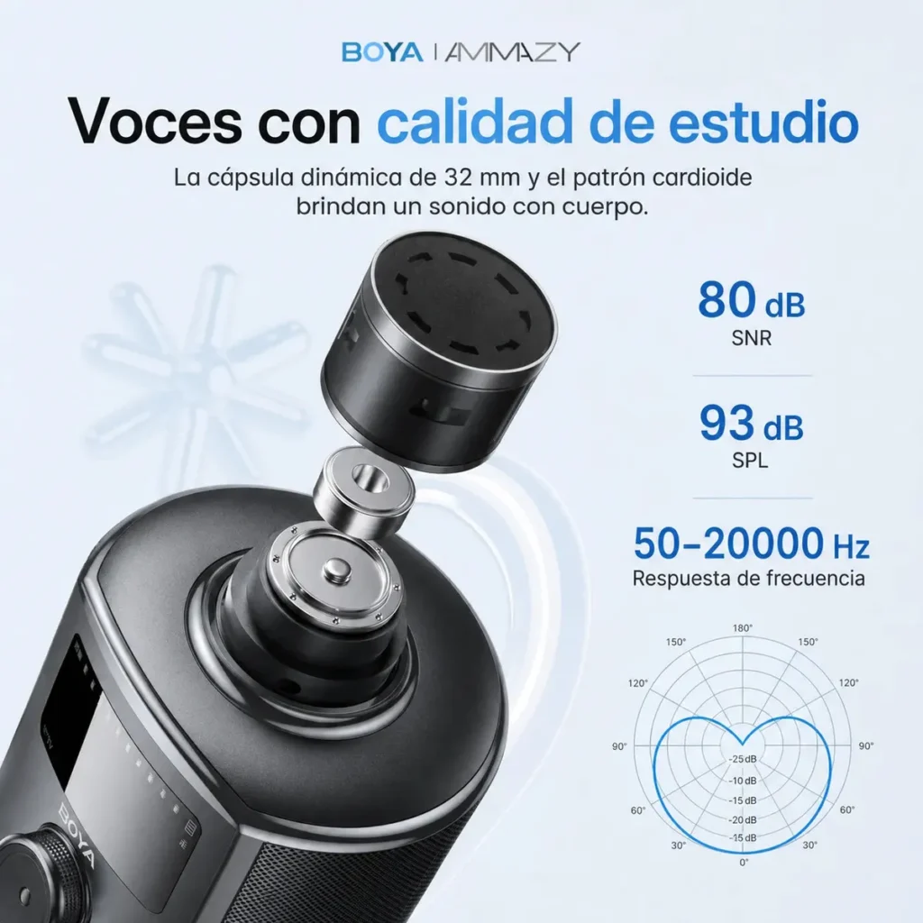 Microfono Inalambrico Portatil Boya Km8 Karaoke Parlante