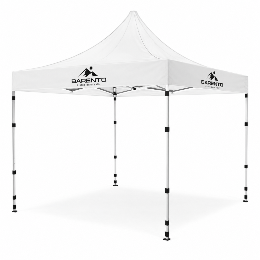 Gazebo Plegable Barento 3x3 Sin Paredes Laterales Blanco