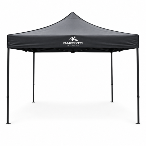 Gazebo Plegable Barento 3x3 Sin Paredes Laterales Negro