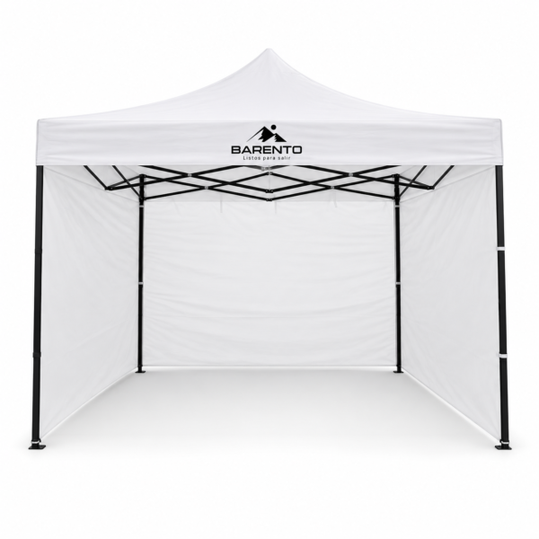 Gazebo Plegable Barento 3x3 Con Paredes Laterales Blanco