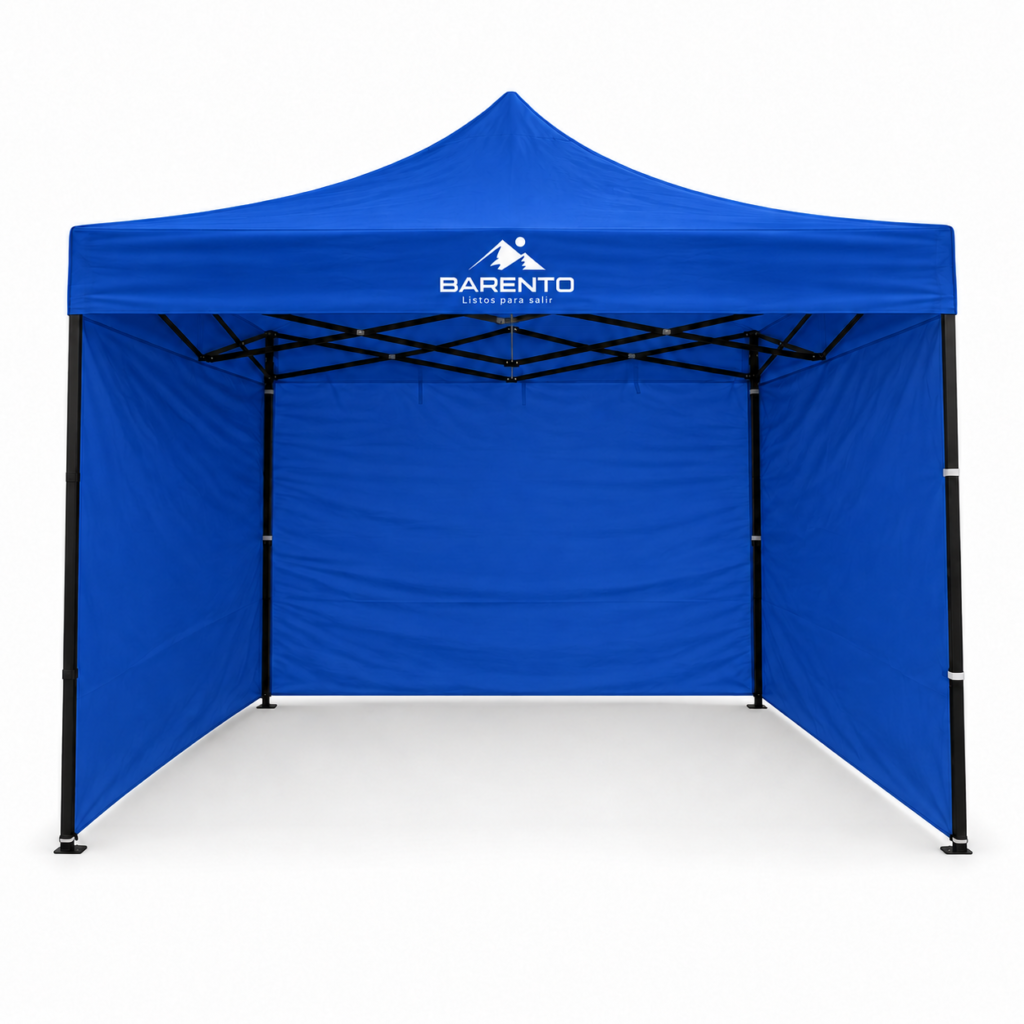 Gazebo Plegable Barento 3x3 Con Paredes Laterales Azul