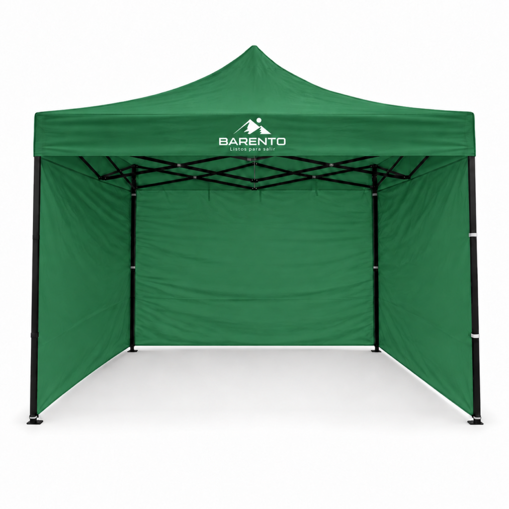 Gazebo Plegable Barento 3x3 Con Paredes Laterales Verde
