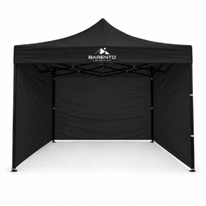 Gazebo Plegable Barento 3x3 Con Paredes Laterales Negro