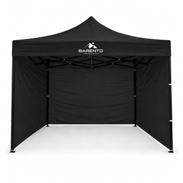 Gazebo Plegable Barento 3x3 Con Paredes Laterales Negro