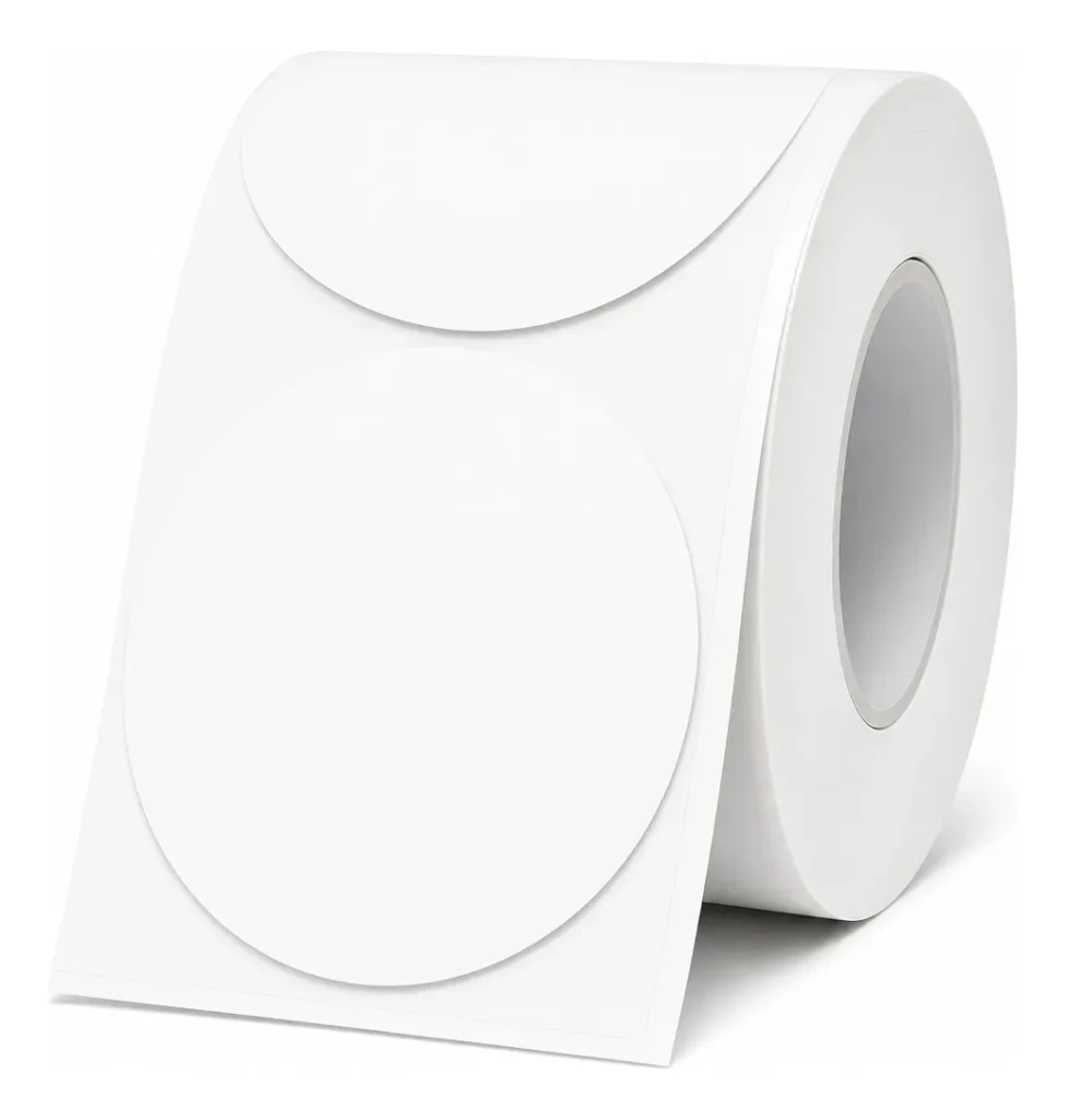 Rollo Etiquetas Redondas Rotuladora Impresora Termica 40mm