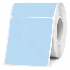 Etiquetas Rollo Rotuladora Impresora Termica 50x50mm Celeste
