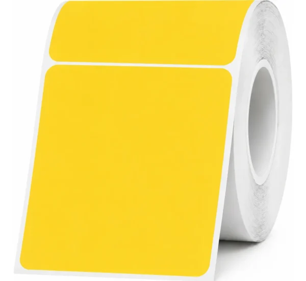 Etiqueta Rollo Rotuladora Impresora Termica 50x50mm Amarillo