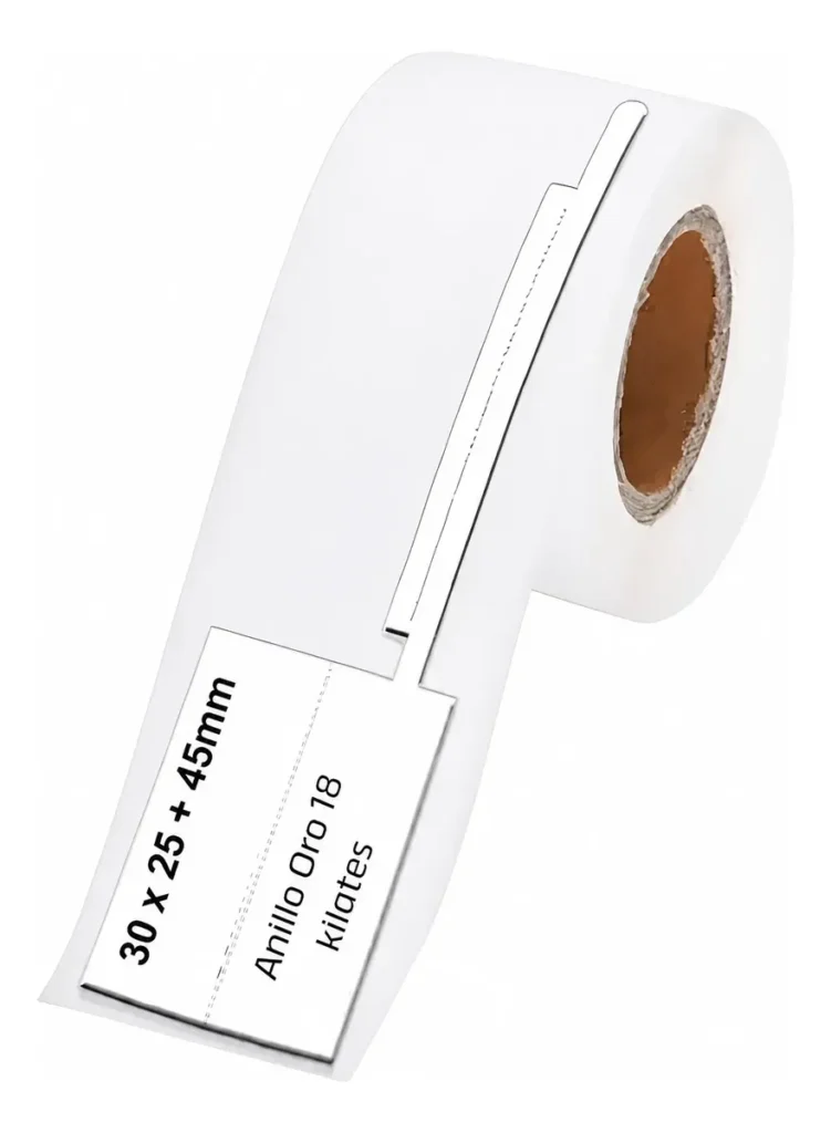 Rollo De Etiquetas Para Joyeria Impresora Termica 30x25 45mm