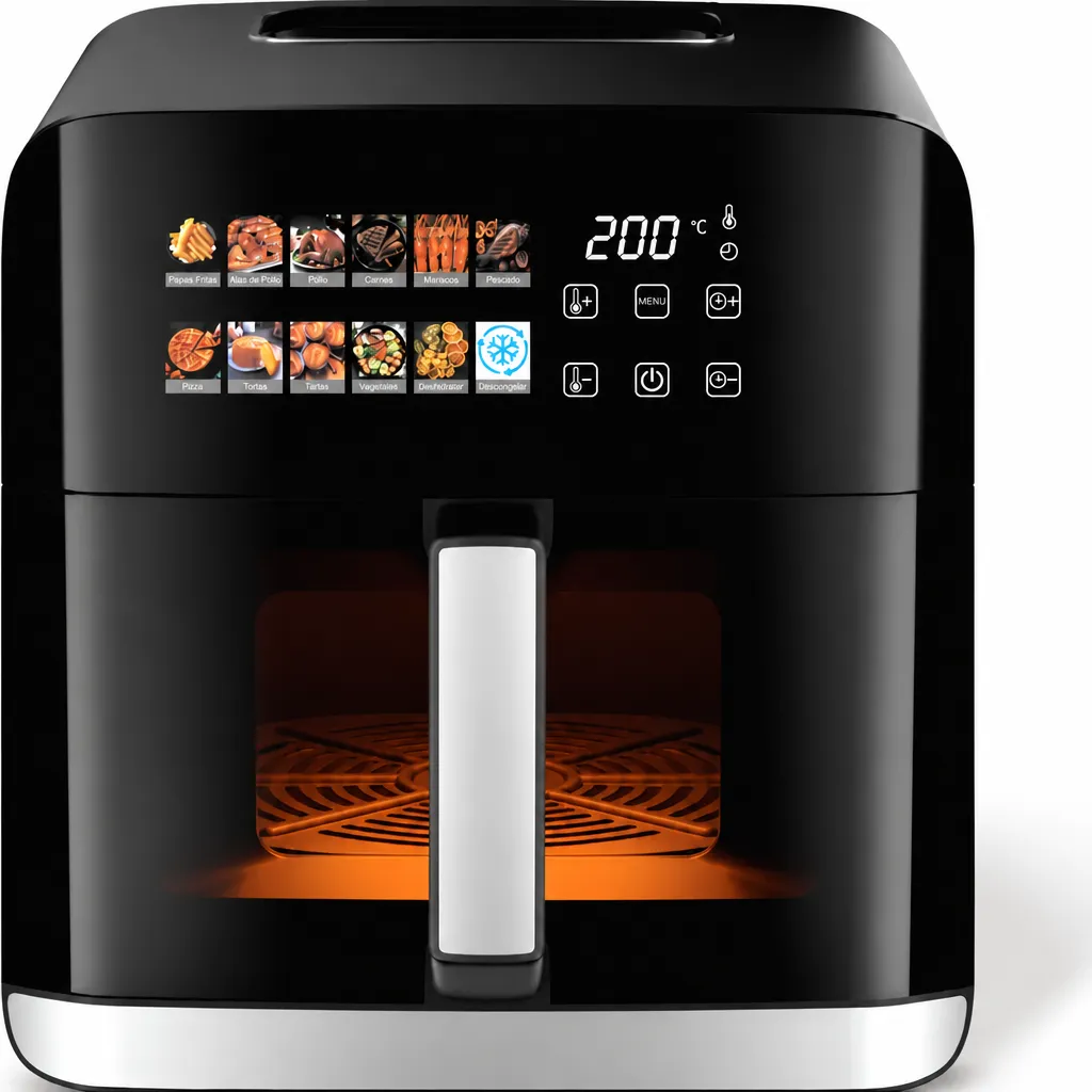 Freidora De Aire Hogga 10l 1500w Digital Con Ventana