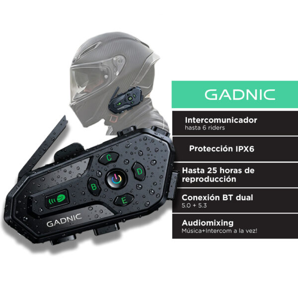 Intercomunicador Gadnic BT 6 Riders